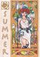 The Four Seasons Risqué Art Nouveau 5 Postcard Set - Modern - Noble Hardesty Artist - Pin-Ups