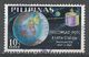 Philippines 1968. Scott #990 (U) Earth And Transmissiom From Philippine Station To Satellite - Philippines