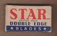 AC -  STAR DOUBLE EDGE BLADES 5 X SHAVING RAZOR BLADES IN BOX MADE IN BRITAIN - Razor Blades