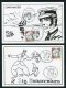 1991 Italy 6 X Roma Mostra Filatelica Cartoon Filatelia Giovane Postcards Corto Maltese, Tex Cowboy,Spiderman,Ken Parker - Comics