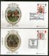 Great Britain 1984 College Of Arms Knights At Arms Horse Coat Of Arms Benham Silk FDCs # 13117 - Covers