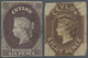 O Ceylon / Sri Lanka: 1857-59 QV 6d. Purple-brown And 8d. Brown Both Used, With Complete To Wide Margi - Sri Lanka (Ceylon) (1948-...)