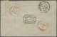 Br Ceylon / Sri Lanka: 1873. Envelope Addressed To Ceylong Bearing French 'Siege De Paris' Yvert 37, 25 - Sri Lanka (Ceylon) (1948-...)