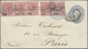 GA Ceylon / Sri Lanka: 1892. Ceylon Postal Stationery Envelope 'Five Cents' Grey Upgraded With SG 203, - Sri Lanka (Ceylon) (1948-...)