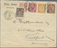 Br China: 1898, Coiling Dragon 1 C., 2 C., 4 C., 5 C. Tied Bisected Bilingual "SHANGHAI 28 JAN 01" To C - Other & Unclassified