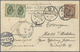 China: 1902, Coiling Dragon 4 C. Brown Tied "HANKOW 9 OCT 03" To Ppc W. Transit "SHANGHAI 12 OCT 03" - Other & Unclassified