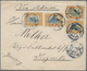 Br China: 1909, Hsuan Tung 2 C. Pair, 3 C. (2) Tied Four Strikes Boxed Bilingual „PEKING“ To Cover Via - Andere & Zonder Classificatie