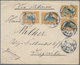 Br China: 1909, Hsuan Tung 2 C. Pair, 3 C. (2) Tied Four Strikes Boxed Bilingual „PEKING“ To Cover Via - Other & Unclassified