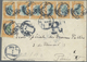 Br China: 1909, Hsuan Tung 3 C. (7, Inc. Strip-6, The Single Bit Overlapping) Tied Boxed Bilingual „CHU - Other & Unclassified