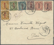 Br China: 1912, Customs Press Ovpt. 1 C. (vertical Pair), 2 C., 3 C., 4 C. (2), 5 C. Violet Tied "TIENT - Other & Unclassified