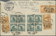 Br China: 1920. Registered Envelope (roughly Opened) Addressed To Denmark Bearing SG 269, 1c Orange (6) - Andere & Zonder Classificatie