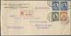 Br China: 1929, Unification 1 C., 4 C. And 10 C. Pair Tied „SHANGHAI 23.4.29“ To Registered Cover To Le - Other & Unclassified