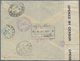 Br China: 1941, SYS $6.80 Franking Tied "HANKOW 19.7.41" To Registered Air Mail Cover To Toulon/France - Andere & Zonder Classificatie