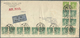 China: 1949, SYS $100.000 Dull Bluish Green (54, Block-40 On Reverse And Strip-10 Resp. Block-4 On F - Andere & Zonder Classificatie