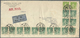 China: 1949, SYS $100.000 Dull Bluish Green (54, Block-40 On Reverse And Strip-10 Resp. Block-4 On F - Other & Unclassified