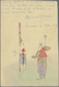 GA China - Ganzsachen: 1898, Two Stationery Cards CIP 1 C. With Paintings On Reverse Used „MENGTSZ“, On - Postcards