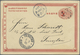 GA China - Ganzsachen: 1898, Card 1 C. CIP Cancelled Lunar Dater "Shantung Weihsien -.1.29" Via Same Da - Postcards