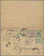 GA China - Besonderheiten: 1907. Hong Kong Postal Stationery Double Reply Card 1c Green Upgraded With S - Other & Unclassified