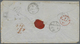 Br Indien: 1861. Envelope (small Faults) Addressed To England Bearing SG 36, 8a Carmine On Blue Glazed - Other & Unclassified