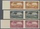 ** Syrien: 1931/1933, Airmails, 0.50pi. To 100pi., Complete Set Of Eleven Values, IMPERFORATE Left Marg - Syria