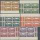 ** Syrien: 1934, 10 Years Republic Complete Perf Set 29 Values Blocks Of Four, Mint Never Hinged, Very - Syrië