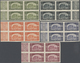 ** Syrien: 1934, 10 Years Republic Complete Imperf Set Blocks Of Four, Mint Never Hinged, Very Fine And - Syria