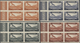 Delcampe - ** Syrien: 1934, 10 Years Republic Complete Imperf Set Blocks Of Four, Mint Never Hinged, Very Fine And - Syria