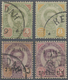 O Malaiische Staaten - Straits Settlements: 1887-1896 Four Siamese Stamps Used In Alor Star And Cancel - Straits Settlements