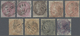 O Malaiische Staaten - Straits Settlements: 1855-64: Group Of Nine Indian QV Stamps Used In Penang And - Straits Settlements