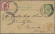 GA Malaiische Staaten - Kedah: 1919, 1 C Green Psc Uprated With 4 C Rose From ALOR STAR GENERAL POST OF - Kedah