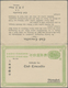 GA China - Ganzsachen: 1907, Square Dragon Double Card 1+1 C. Green Canc. "SHANGHAI LOCAL POST J APR 13 - Postcards