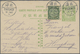 GA China - Ganzsachen: 1908, Card Square Dragon 1 C. Question Part, Uprated Coiling Dragon 2 C. Canc. B - Cartoline Postali