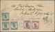 GA China - Ganzsachen: 1925, Letter Card 3 C. Uprated Junk 1 C., 3 C. (3), 5 C. (pair) Canc. "HARBIN K2 - Postcards