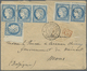 Br Cochinchina: 1873. Attractive Cover (roughly Opened, Closed Tear) From Saigon To Mons, Belgium, Fran - Other & Unclassified