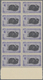 ** Dubai: 1963, Diadema Sea Urchin 5np. With OFFSET Of Violet Frame In A Perf. Block Of 10 From Lower M - Dubai