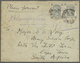 Br Hongkong: 1896, QV 4 C. Grey (2) Tied "HONG KONG B JA 28 01" To Small Double Weight Cover (small Spo - Andere & Zonder Classificatie
