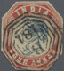 O Indien - Used Abroad: BURMA 1854-55: Indian Lithographed 4a. Blue & Red From 4th Printing Used In TO - Andere & Zonder Classificatie