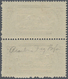 */** Libanon: 1928, 7.50pi. On 2.50pi. Greenish Blue, Vertical Pair, Top Stamp Showing "French And Arabic - Lebanon