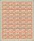 ** Syrien: 1947, 6pi. Orange, Complete Sheet Of 50 Stamps (folded, Slightly Separated), Each Stamp Show - Syrië