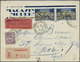 Französisch-Indochina: 1928/31, Three Better Franked (airmail)covers Incl. 1x Blue "R" (registration - Brieven En Documenten