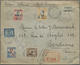 Br Französisch-Indochina: 1936. Registered And Charged Envelope Addressed To France Bearing Funnan-Sen - Brieven En Documenten