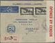 Br Französisch-Indochina: 1941. Registered Air Mail Envelope Addressed To Lndia Bearing French Indo-Chi - Brieven En Documenten