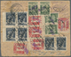 Br Georgien: 1923, 350000r. Franking (incl. One 20000r. Double Overprint) On Reverse Of Registered Cove - Georgia