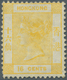 * Hongkong: 1877: 16 C. Yellow, Mint With Large Part Original Gum, Signed Pascal Scheller. - Andere & Zonder Classificatie