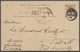 GA Hongkong - Ganzsachen: 1899, Double-card Question Part 4 C. Red On 3 C. Brown (overprint Twisted Fro - Postal Stationery
