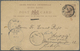 GA Hongkong - Ganzsachen: 1901, QV 4 C./3 C. Reply Part ("reply" Deleted) Tied Boxed Red "I.P.O." With - Postwaardestukken