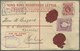 GA Hongkong - Ganzsachen: 1912, Registration Envelope KEVII 10 C. Uprated KEVII 4 C. Canc. "REGISTERED - Postal Stationery