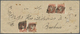 Br Indien: 1854 Lithographed 1a. Pale Red, Die II, Two Horizontal Pairs On Cover To Bushire, Tied By Di - Other & Unclassified