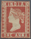 (*) Indien: 1854-55 Lithographed 1a. Red, Die III, Part Sheet Watermark, Unused Without Gum, Partially C - Other & Unclassified