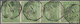 O Indien: 1854 2a. Green, Horizontal Strip Of Four, Used In Calcutta And Cancelled By Numeral Handstam - Andere & Zonder Classificatie